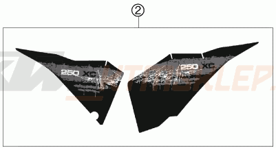 Schemat "naklejki" do KTM 250 XC