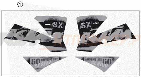 Schemat "naklejki" do KTM 50 SENIOR ADVENTURE