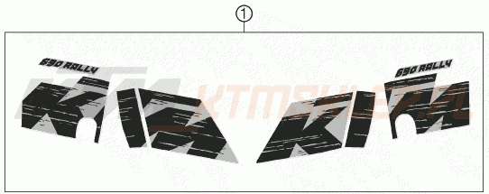 Schemat "naklejki" do KTM 690 RALLY FACTORY REPLICA