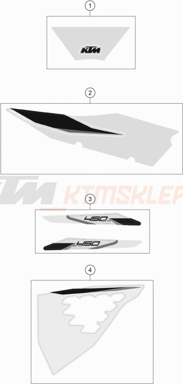 Schemat "naklejki" do KTM 450 SMR