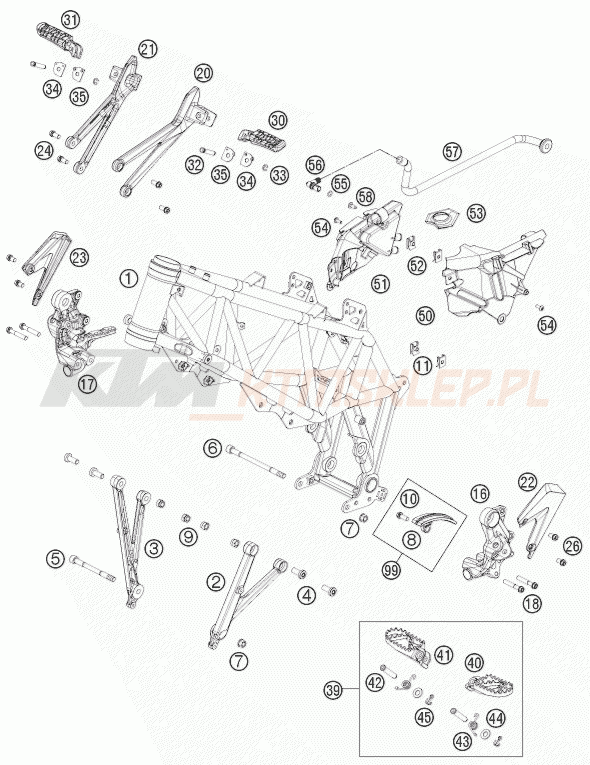 Schemat "rama" do KTM 690 ENDURO R
