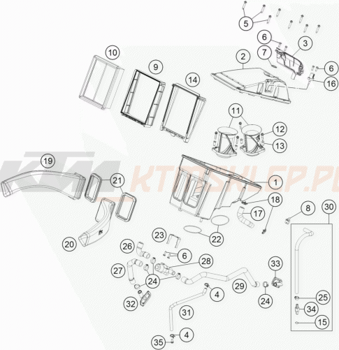 Schemat "filtr powietrza" do KTM 1290 SUPER ADVENTURE WH ABS