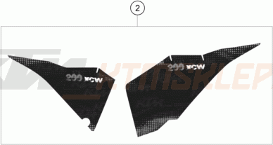 Schemat "naklejki" do KTM 200 XC-W