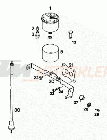 Schemat "system zabezpieczający" do KTM 400 DUKE/ 20kW