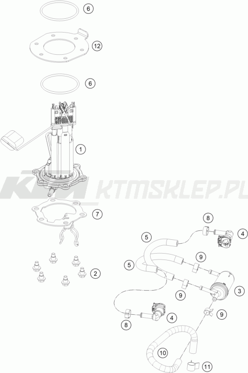 Schemat "pompa paliwa" do KTM 390 ADVENTURE