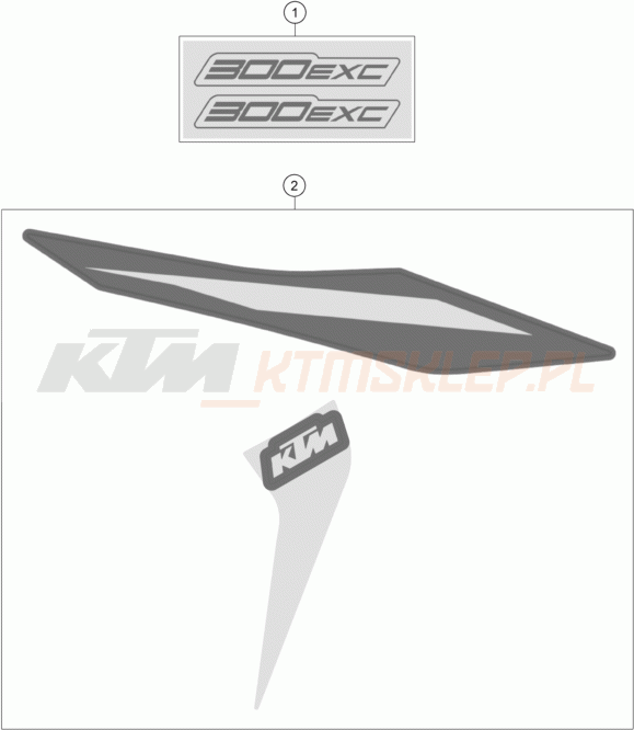 Schemat "naklejki" do KTM 300 EXC