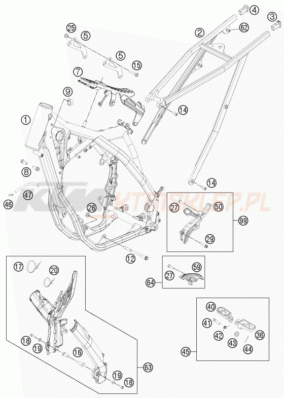 Schemat "rama" do KTM 350 XC-F