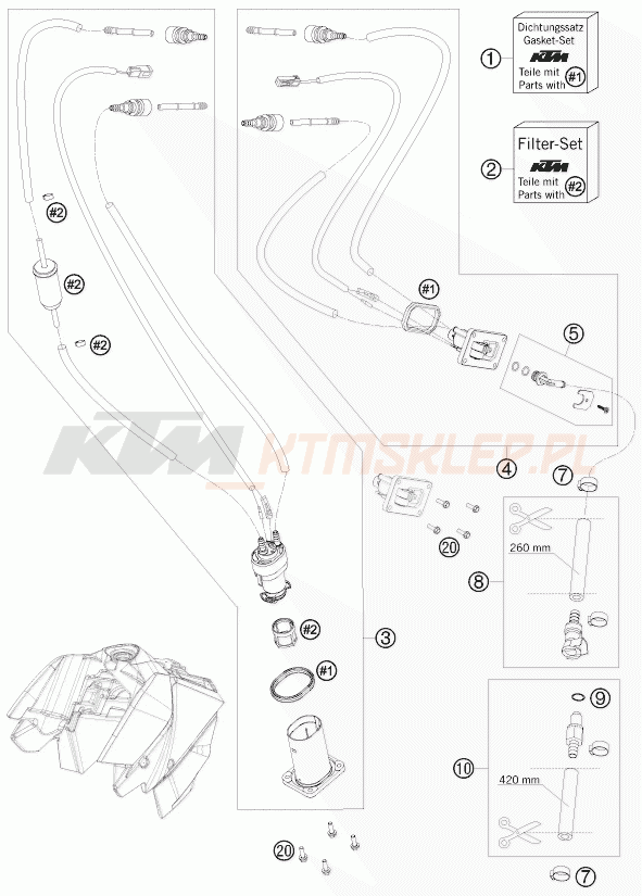 Schemat "pompa paliwa" do KTM 690 SUPERMOTO PRESTIGE