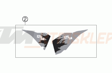 Schemat "naklejki" do KTM 125 SX