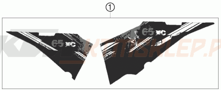 Schemat "naklejki" do KTM 65 XC