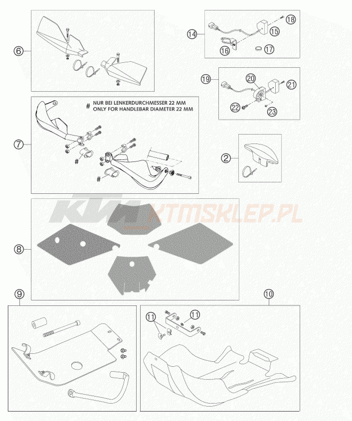 Schemat "akcesoria" do KTM 450 EXC-G RACING