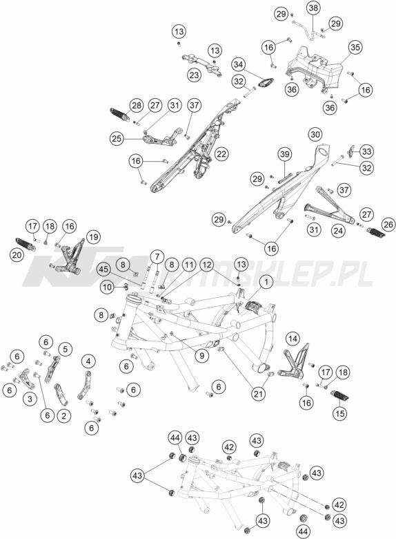 Schemat "rama" do KTM 1290 Super Duke R