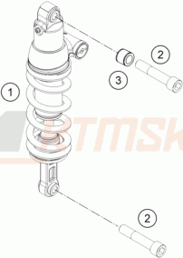 Schemat "amortyzator tył" do KTM 1050 ADVENTURE ABS