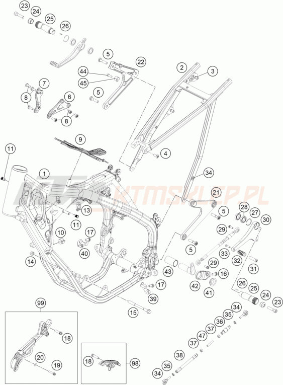 Schemat "rama" do KTM RC4 R