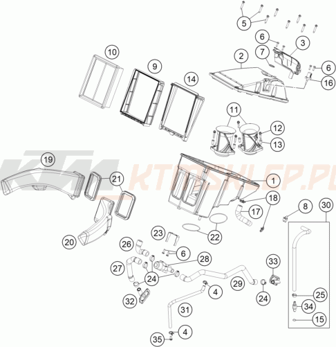 Schemat "filtr powietrza" do KTM 1290 Super Adventure S
