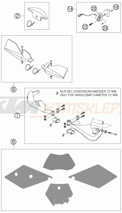 Schemat "akcesoria" do KTM 200 EXC
