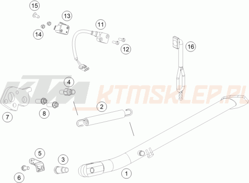Schemat "stopki postojowe" do KTM 690 Enduro R