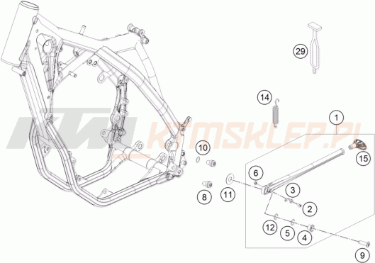 Schemat "stopki postojowe" do KTM 450 XC- F