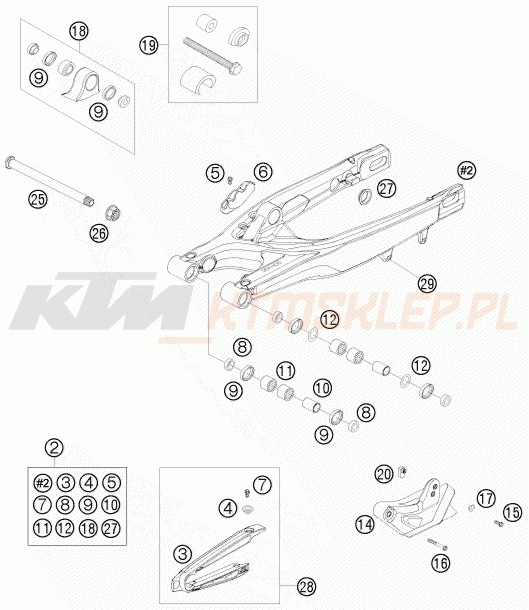 Schemat "wahacz" do KTM 125 SX