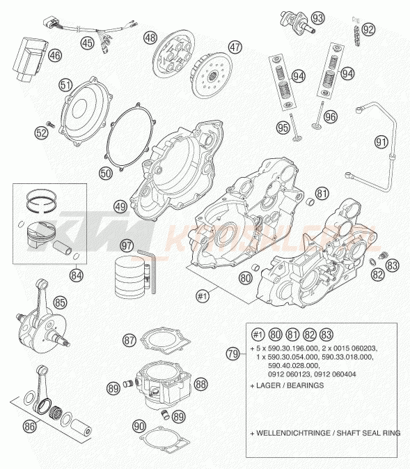 Schemat "NEW PARTS" do KTM 540 SXS RACING