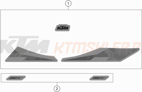 Schemat "naklejki" do KTM 250 XC-W TPI