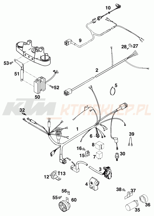 Schemat "wiązka elektryczna" do KTM 125 SX M/Ö