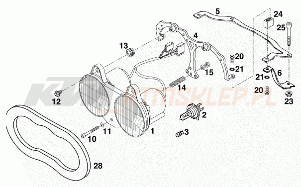 Schemat "oświetlenie" do KTM 620 DUKE-E 37KW