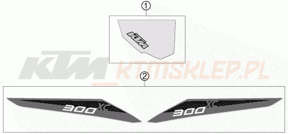 Schemat "naklejki" do KTM 300 XC