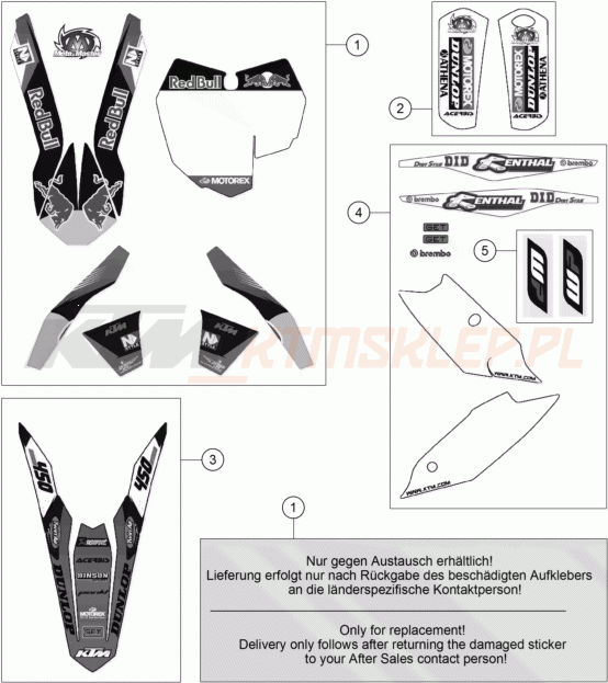 Schemat "naklejki" do KTM 450 SX-F FACTORY EDITION