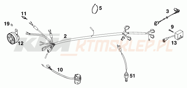 Schemat "wiązka elektryczna" do KTM 620 SUP-COMP