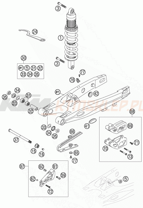 Schemat "wahacz" do KTM 85 SX 19/16