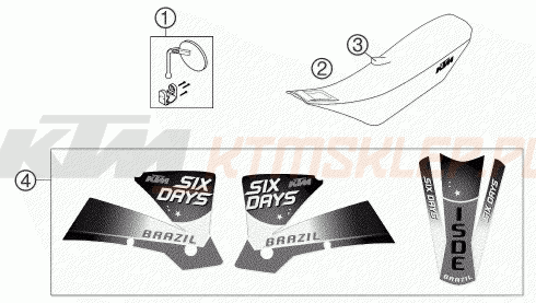 Schemat "NEW PARTS" do KTM 525 EXC RACING SIX.DAYS