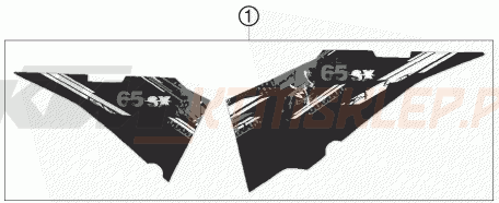Schemat "naklejki" do KTM 65 SX