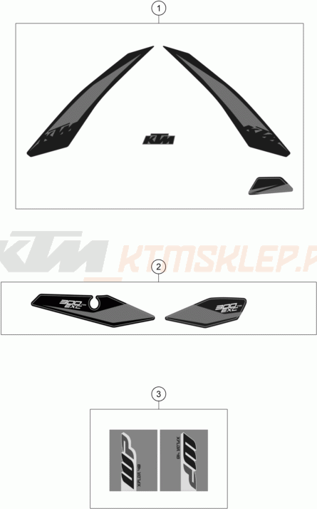 Schemat "naklejki" do KTM 300 EXC TPI