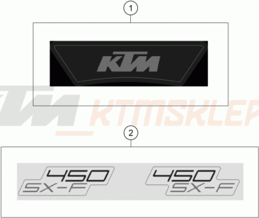 Schemat "naklejki" do KTM 450 SX-F