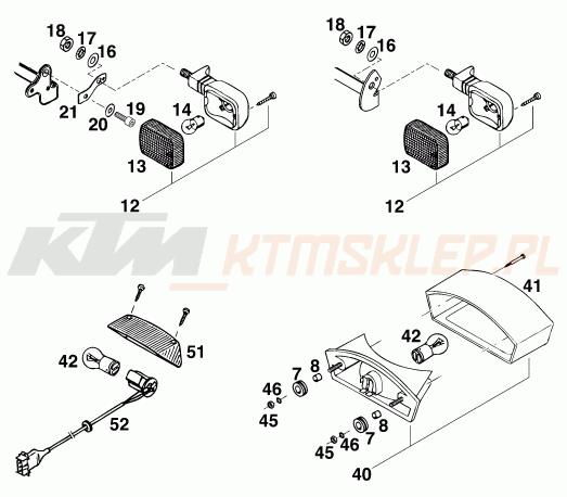 Schemat "oświetlenie" do KTM 620 SUPER-COMP 4T