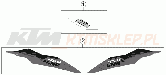 Schemat "naklejki" do KTM 450 SMR