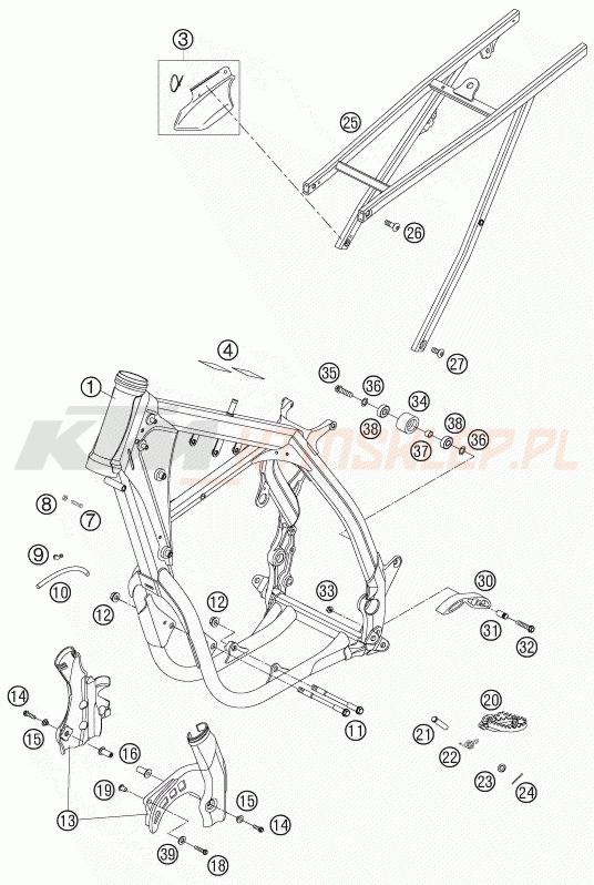 Schemat "rama" do KTM 540 SXS