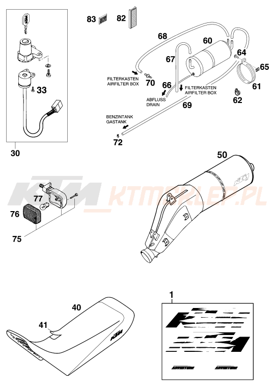 Schemat "akcesoria" do KTM 640 ADVENTURE-R