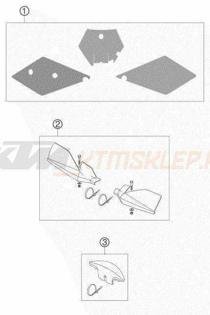 Schemat "akcesoria" do KTM 250 SX