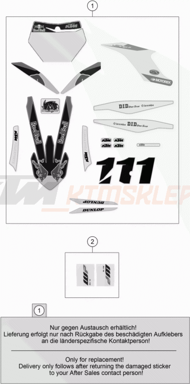 Schemat "naklejki" do KTM 450 SX-F Factory Edition