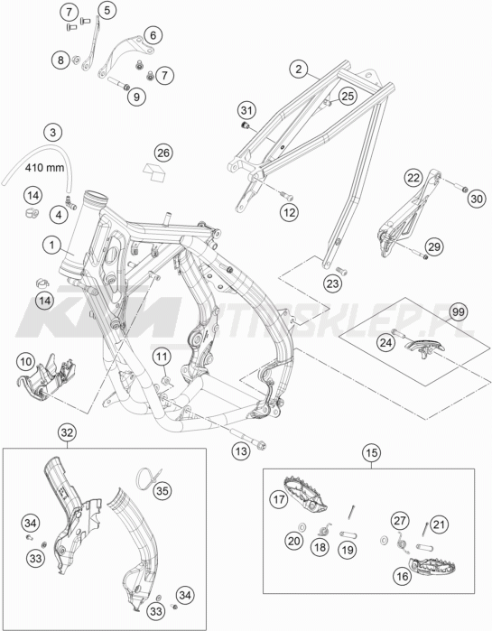 Schemat "rama" do KTM 85 SX 19/16