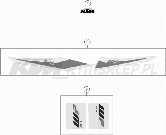 Schemat "naklejki" do KTM 300 XC