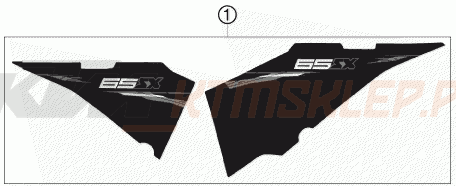 Schemat "naklejki" do KTM 65 SX