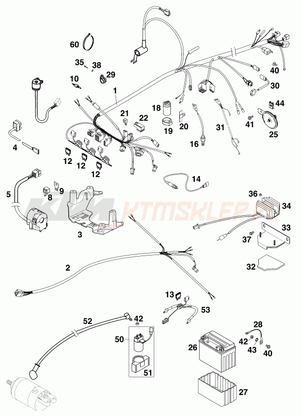 Schemat "wiązka elektryczna" do KTM 640 LC4