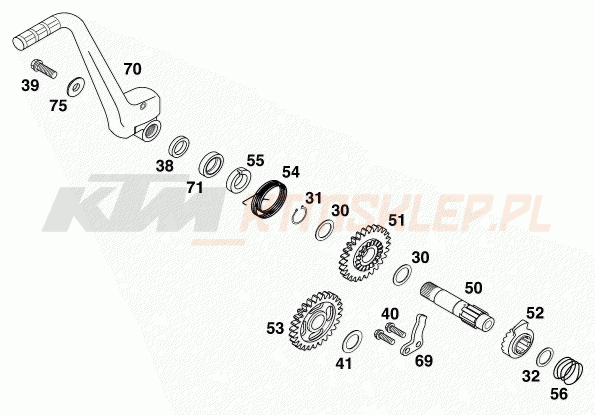 Schemat "kopniak" do KTM 125 SX