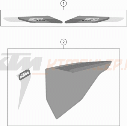 Schemat "naklejki" do KTM 300 EXC TPI