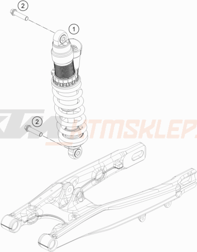Schemat "amortyzator tył" do KTM 85 SX 19/16