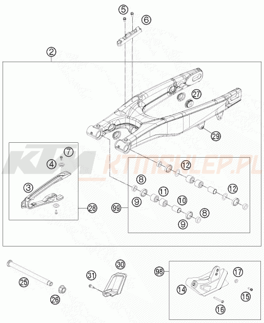 Schemat "wahacz" do KTM 450 SMR