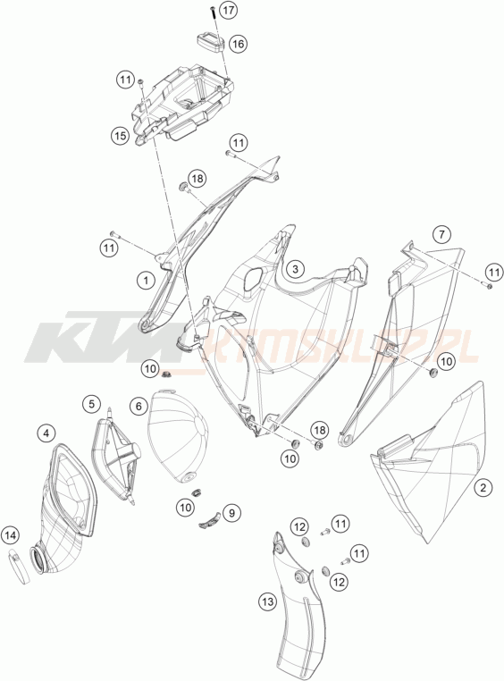 Schemat "filtr powietrza" do KTM 85 SX 19/16